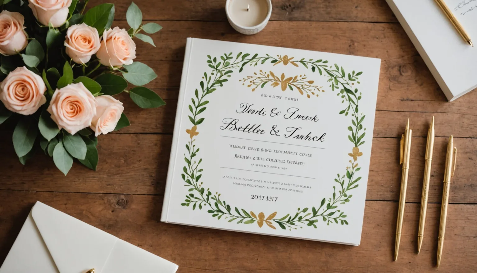 Livre d'or de mariage personnalisé avec messages des invités