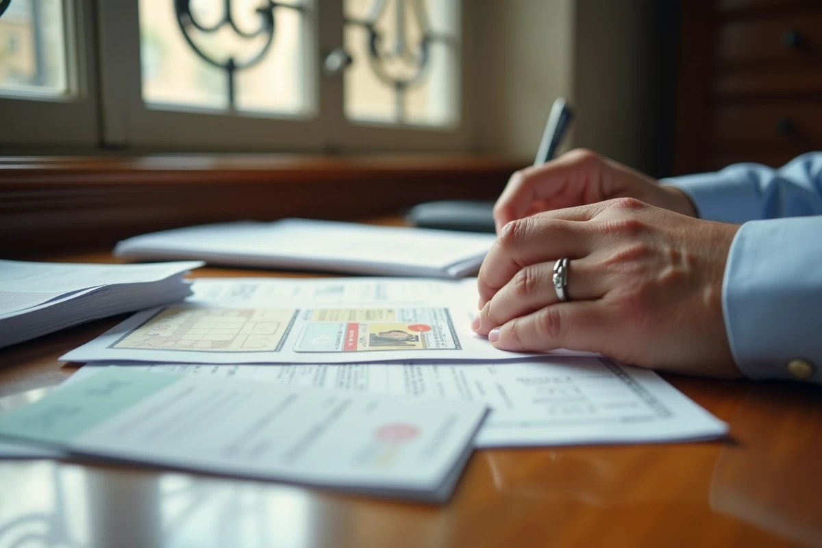 Gros plan sur documents officiels sur un bureau municipal